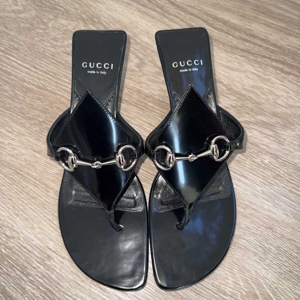 Gucci Horsebit Kitten Heel Sandals